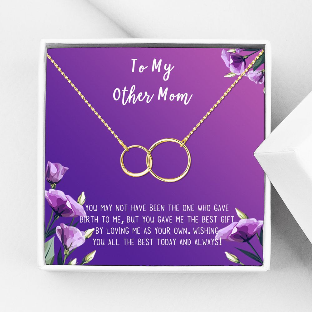 Necklace and Card Gift Set, Mother's Day Jewelry for Her, Gift for Mom, Pendant Necklace for Mom, Special Occasion Gifts, Gift Set for Mom, Stainless Steel [Silver Infinity Ring, 18" Chain]