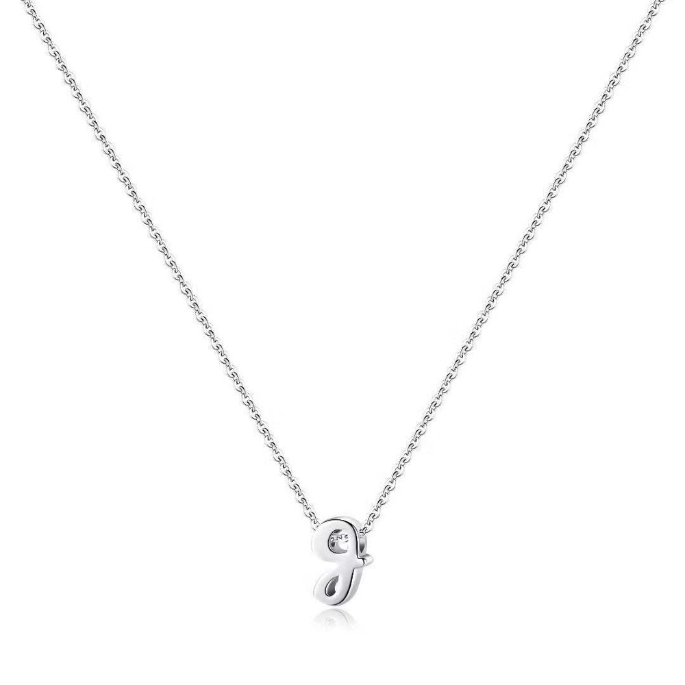 925 Sterling Silver Initial Necklace for Women Girls Dainty Cursive Initial Necklace for Women Girls Mothers Day Jewelry Gifts