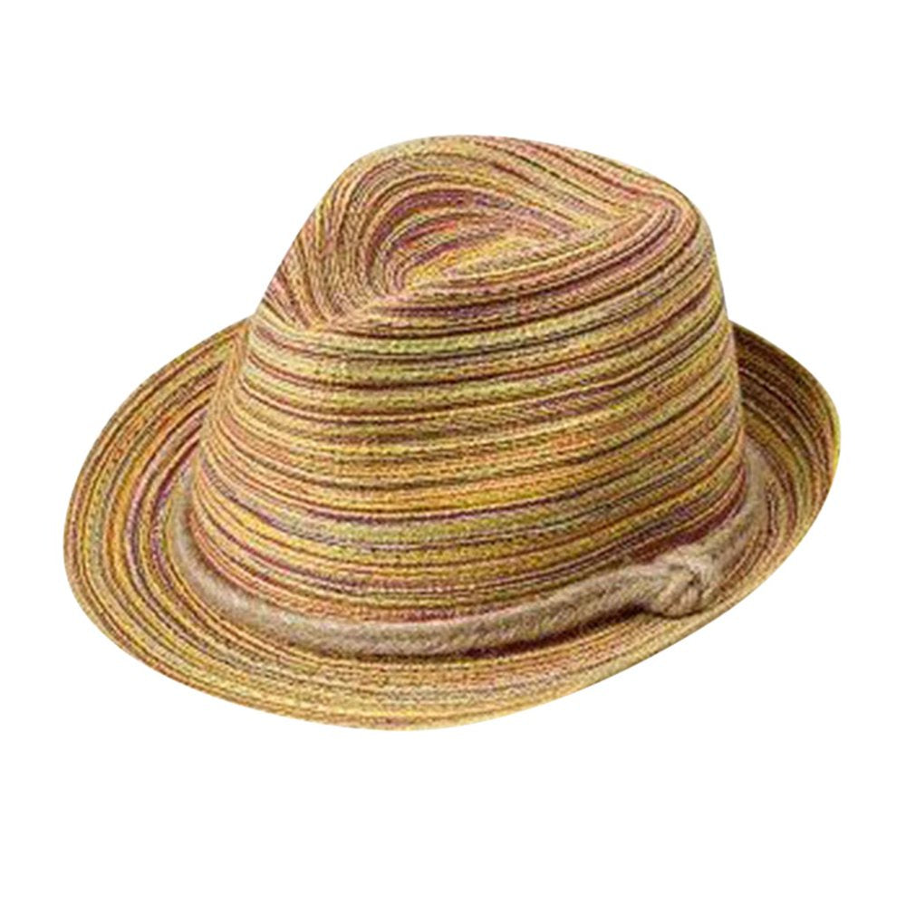 Straw Hat for Women Beach Hats Summer Sun Panama Wide Brim Floppy Fedora Cap UPF50+