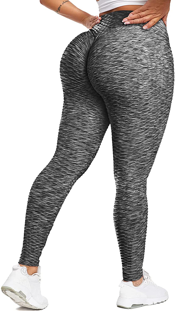 Chriamille Booty Lifting TIK Tok Leggings for Women Booty Lift High Waisted Scrunch Butt Textured Leggings