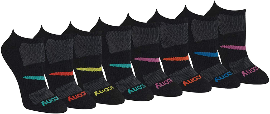Saucony Women's Performance Super Lite No-show Athletic Running Socks Multipack