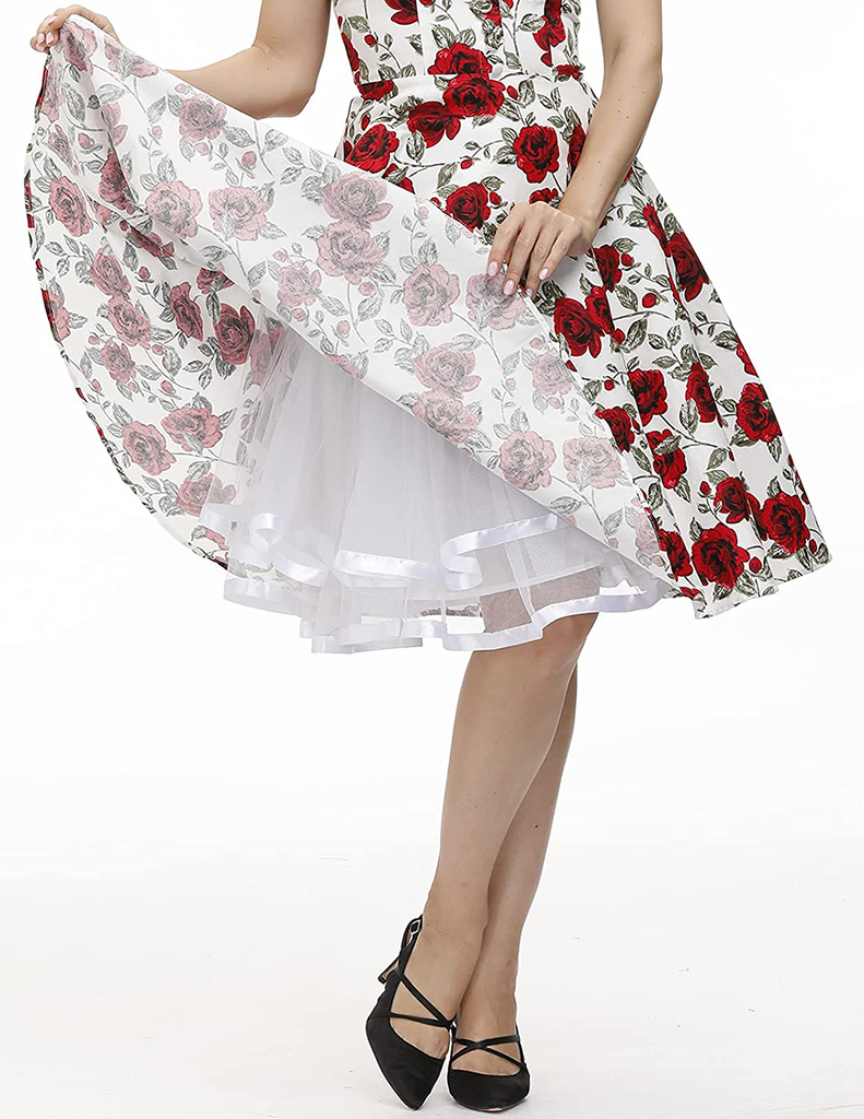 Belle Poque Women's Petticoat Crinoline 50's Christmas Tutu Underskirts (3 Layers)