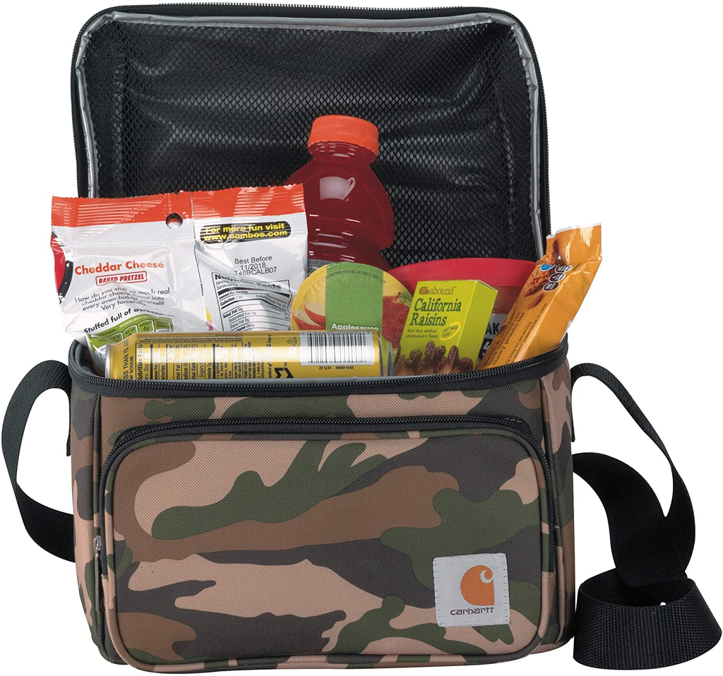 Carhartt Deluxe Dual Compartment Insulated Lunch Cooler Bag, Camo