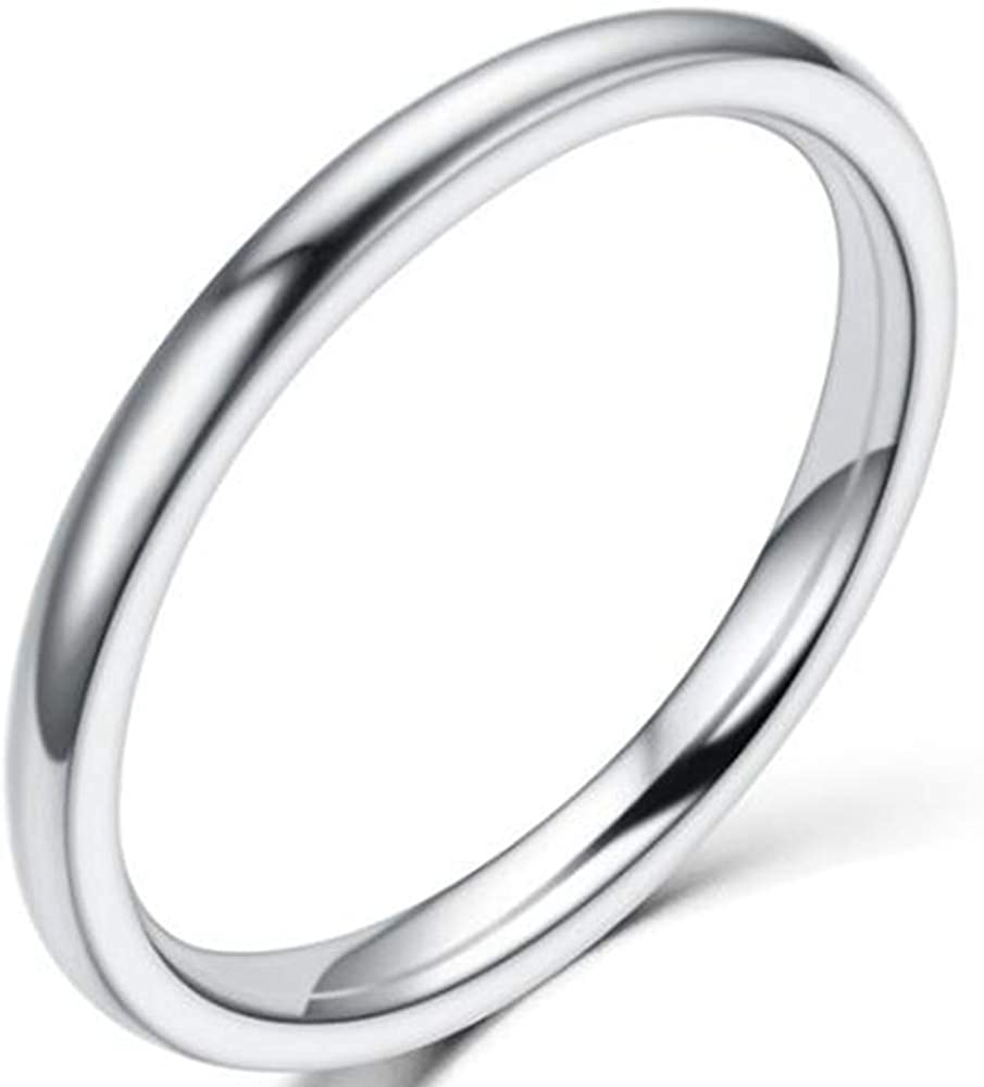 1.5mm Stainless Steel Classical Plain Stackable Wedding Band Ring