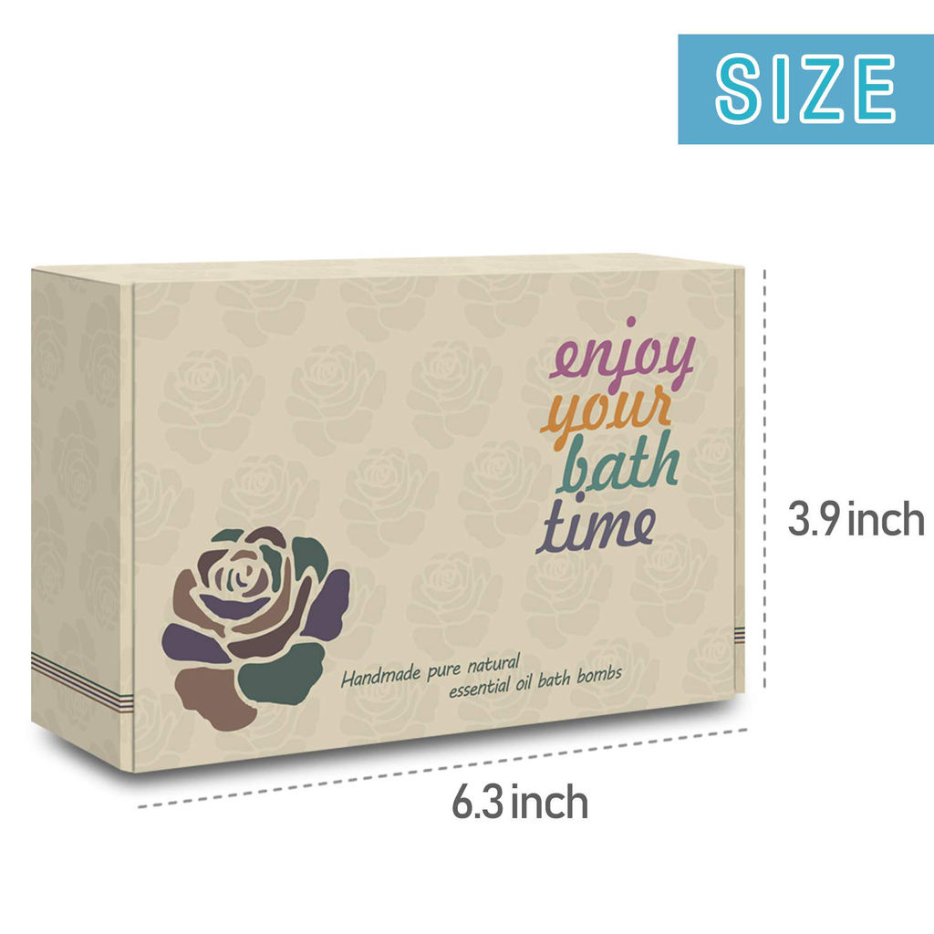 INTEYE 6 Organic Bath Bombs, Handmade Bubble Bath Bomb Gift Set, Rich in Essential Oil, Fizzy Spa to Moisturize Dry Skin, Perfect Gift Idea for Women.