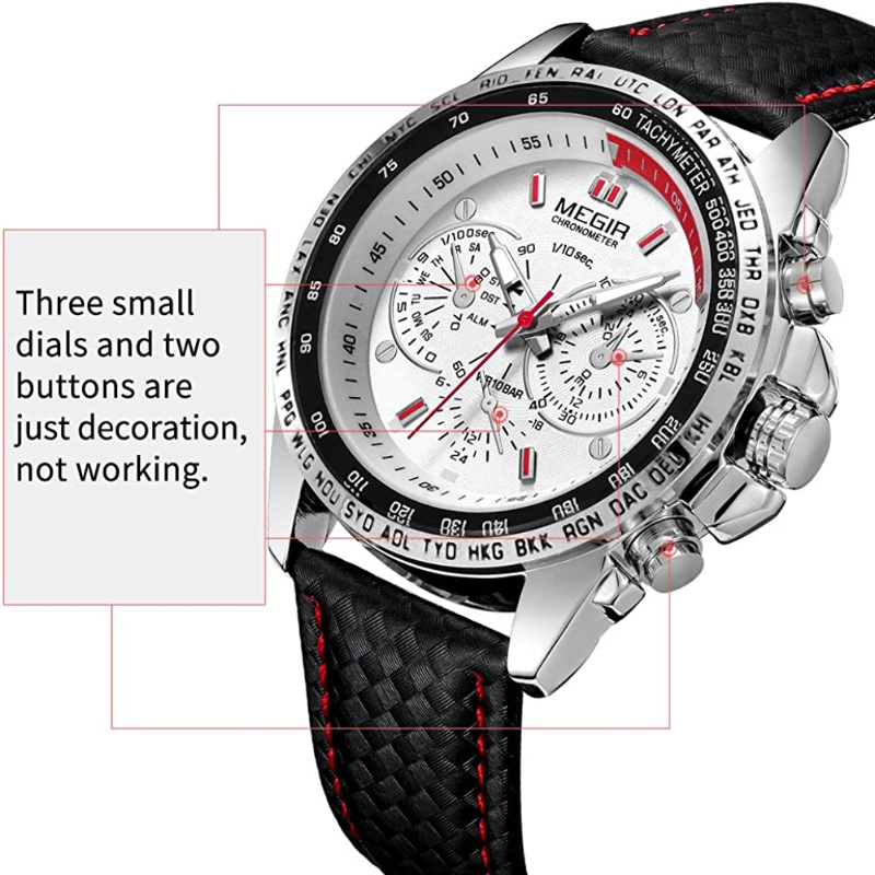 Men's Luminous Casual Quartz Watch with Large Dials