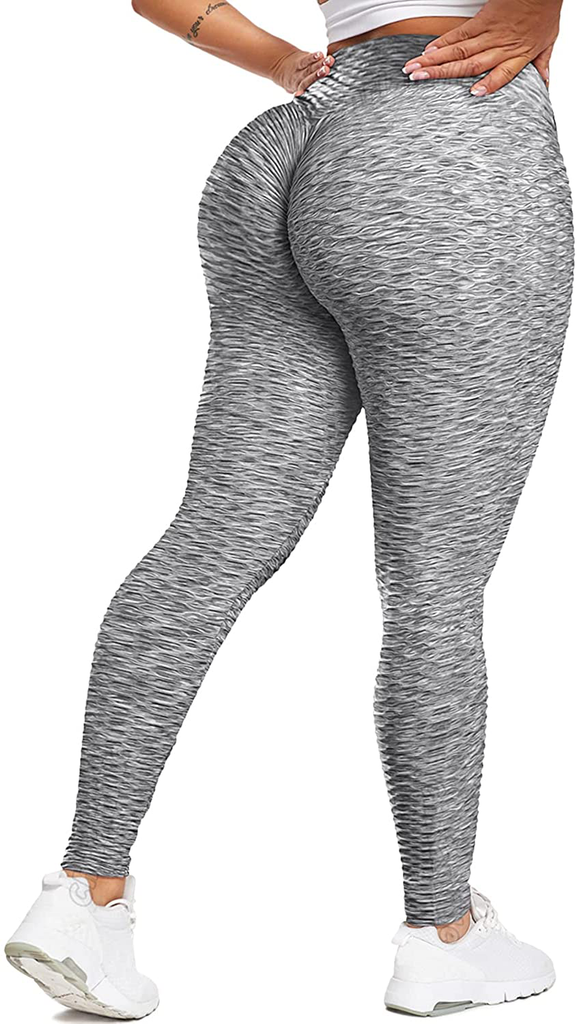 Chriamille Booty Lifting TIK Tok Leggings for Women Booty Lift High Waisted Scrunch Butt Textured Leggings