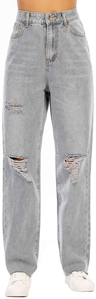 Nother Women's Jeans Straight Leg Ripped Fashion Casual Trousers