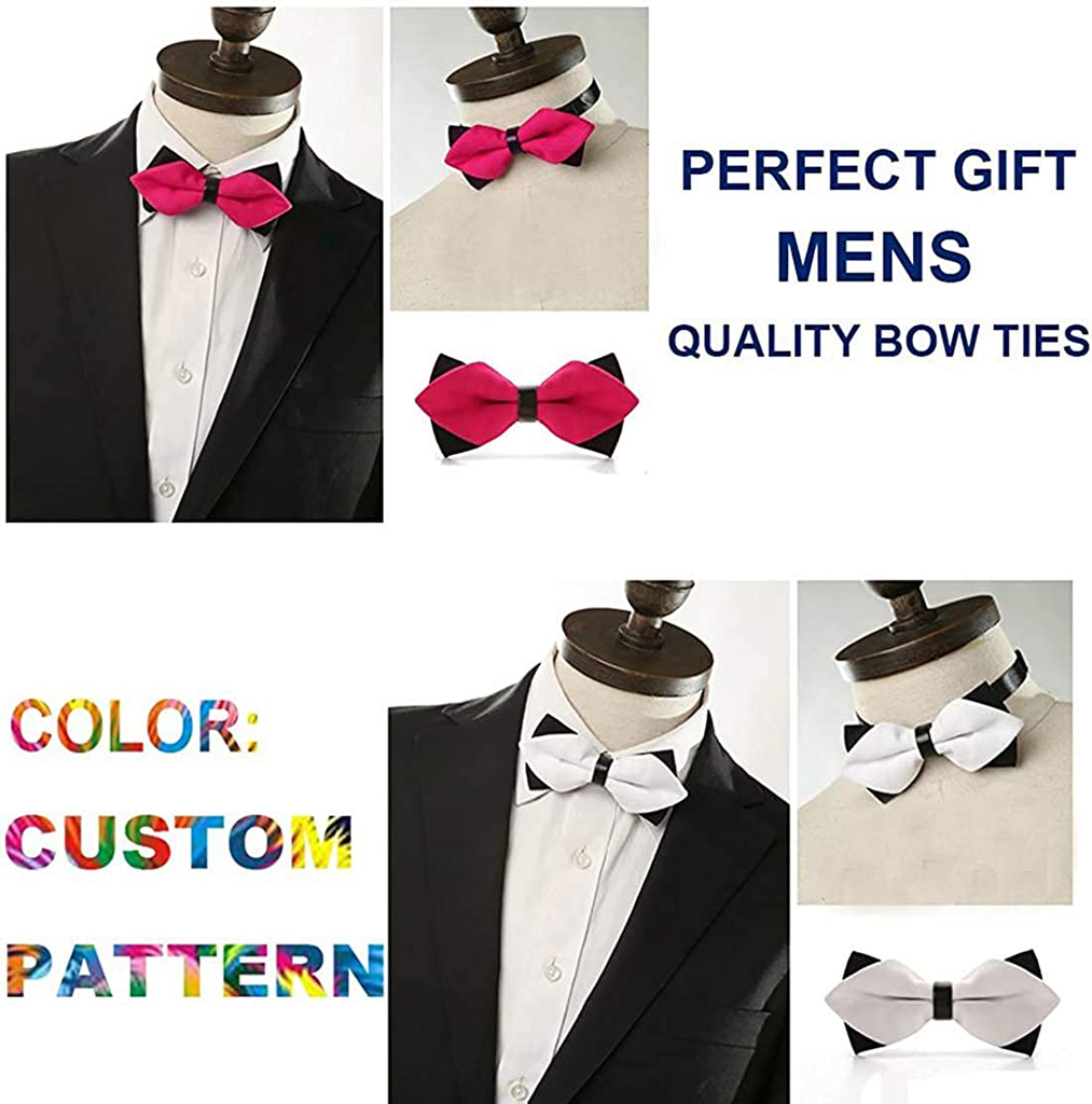 Men'S Satin Classic Pre-Tied Bow Tie Formal Tuxedo Party Bowties for Boys