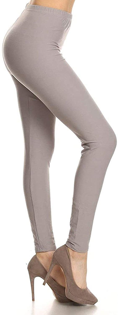 Leggings Depot Cotton Women's Premium Quality Ultra Soft Solid Leggings