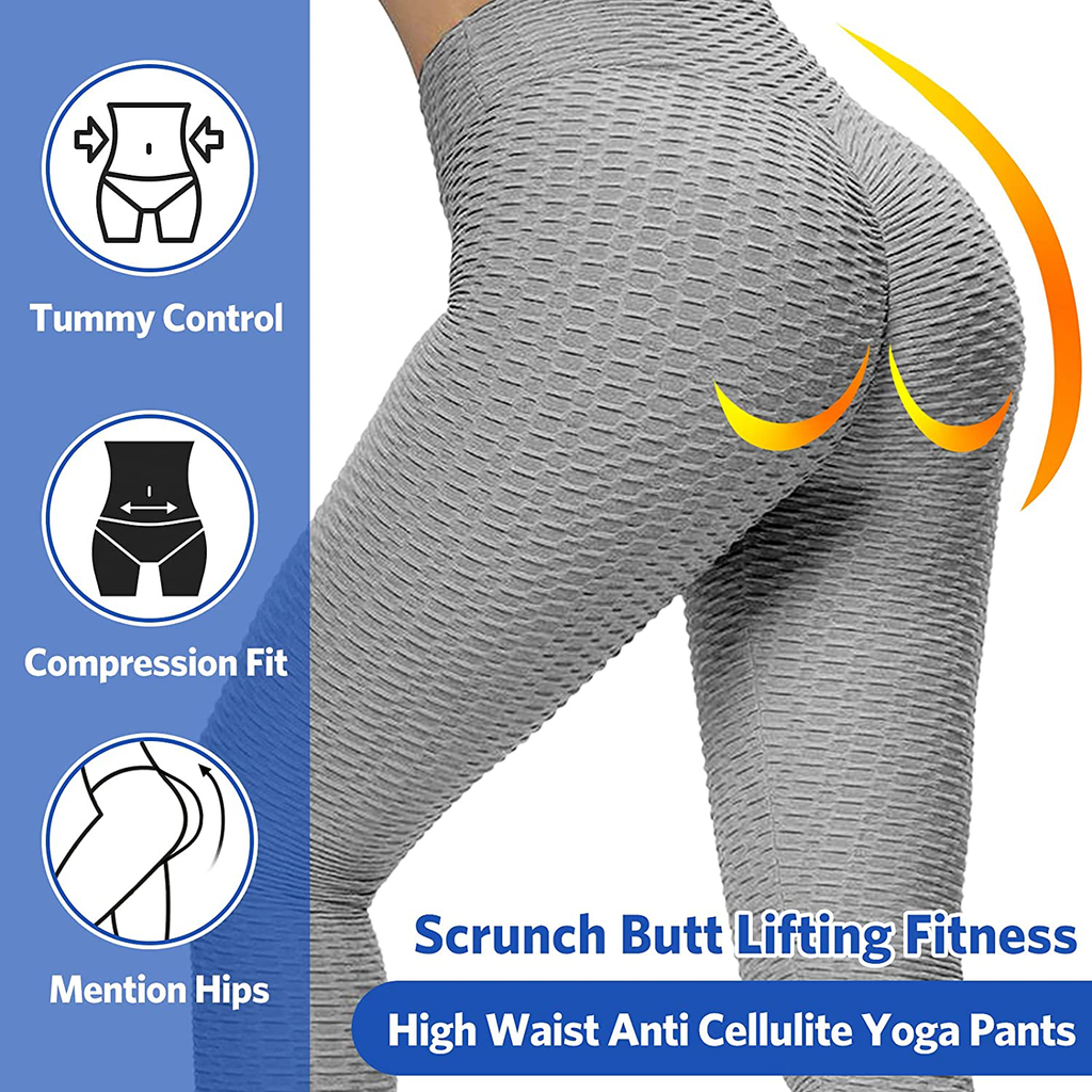 SOMOYA Womens Butt Lifting Leggings High Waist Anti Cellulite TikTok Yoga Pants