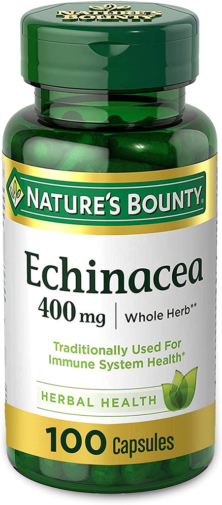 Echinacea by Nature's Bounty, Herbal Supplement, Supports Immune Health, 400mg, 100 Capsules