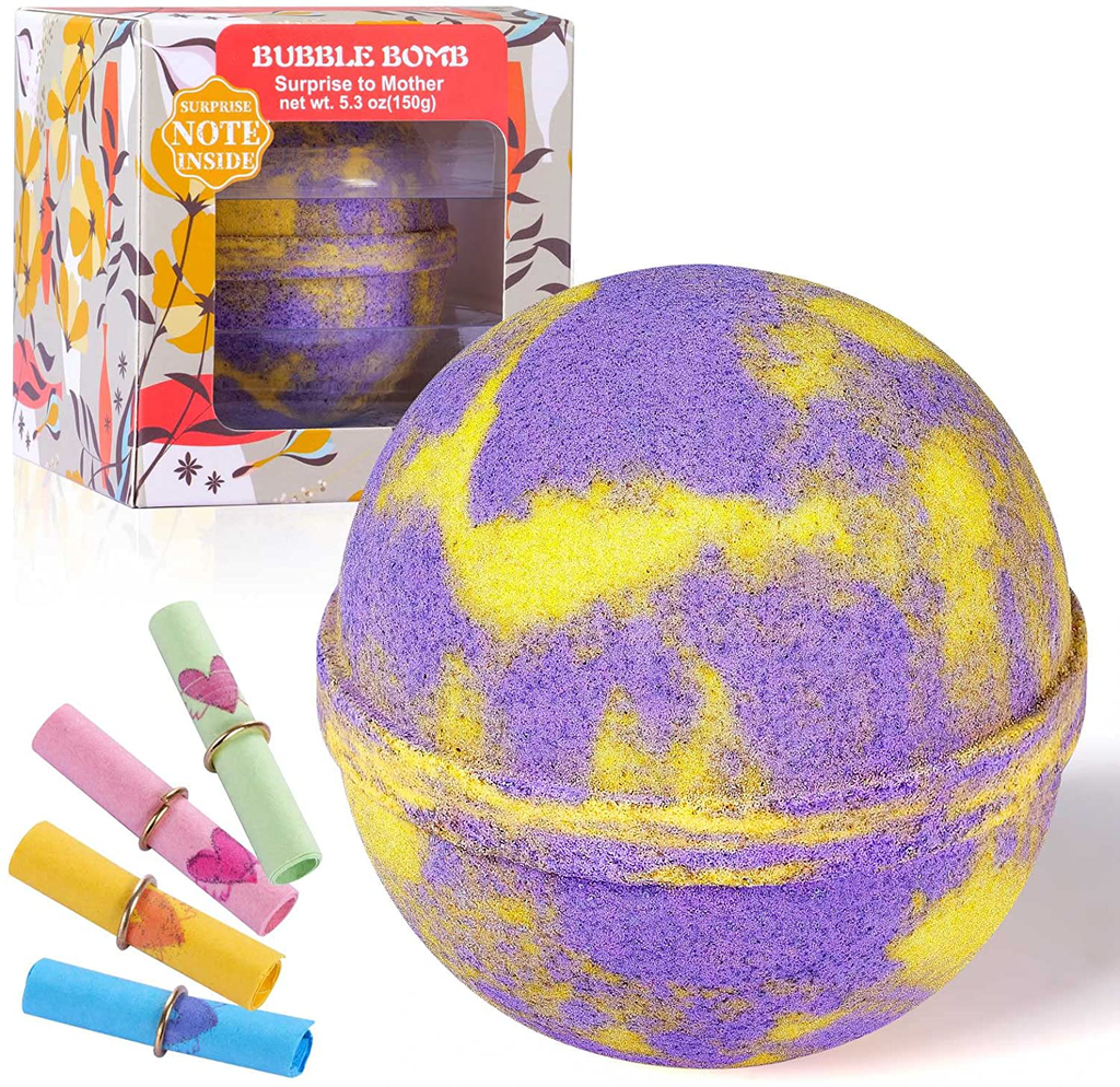Bath Bombs for Women with Surprise Note Inside,Organic Bubble Bath Bombs Gift Set,Perfect for Bubble & Spa Bath. Gifts Idea for Her/Him, Wife, Girlfriend,Mothers,Ideal Birthday