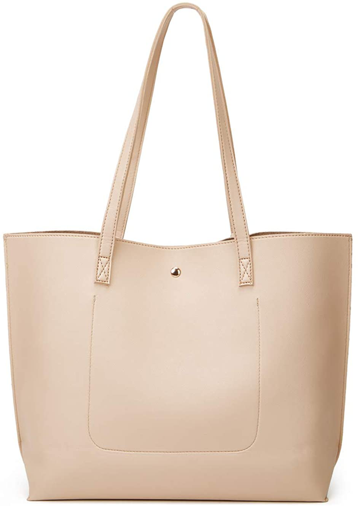 Women's Soft Faux Leather Tote Shoulder Bag from Dreubea, Big Capacity Tassel Handbag