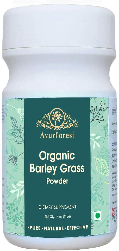 AyurForest Premium Quality Organic Barley Grass Powder Energy Supplements superfood- 113 GMS