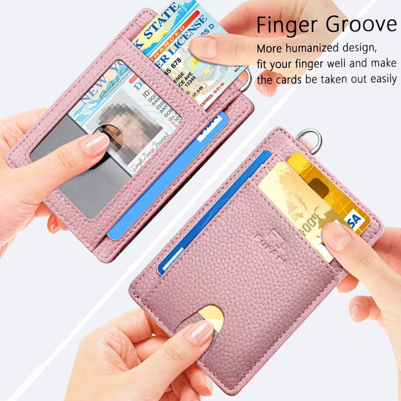 Slim Minimalist Wallet, RFID Blocking, Credit Card Holder