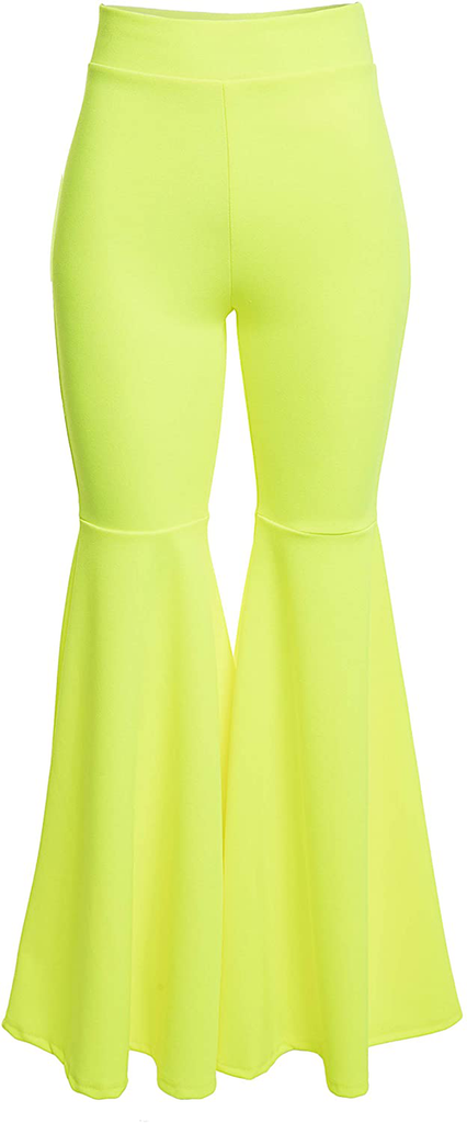 FASHIONOMICS Women's USA Fashion Boho Print & Solid Comfy Stretchy Bell Bottom Flare Palazzo Pants
