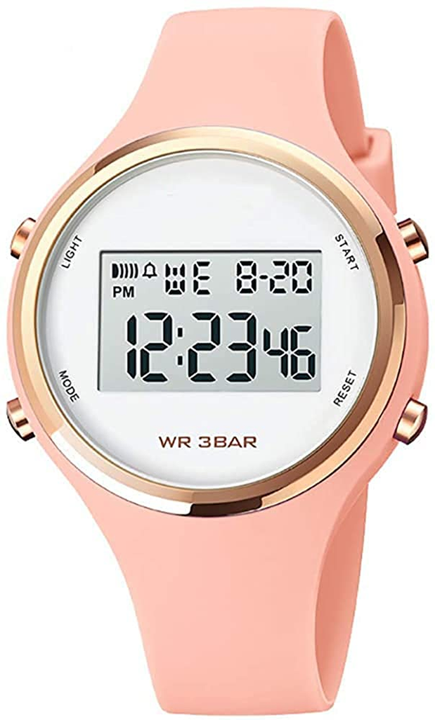 Women's Waterproof Sport Watch with Alarm Clock and LED Backlight