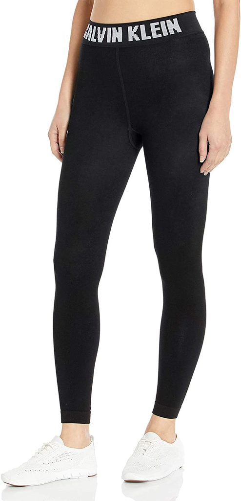 Calvin Klein Women’s Tights – Combed Cotton Black Footless Tights (1 Pack)