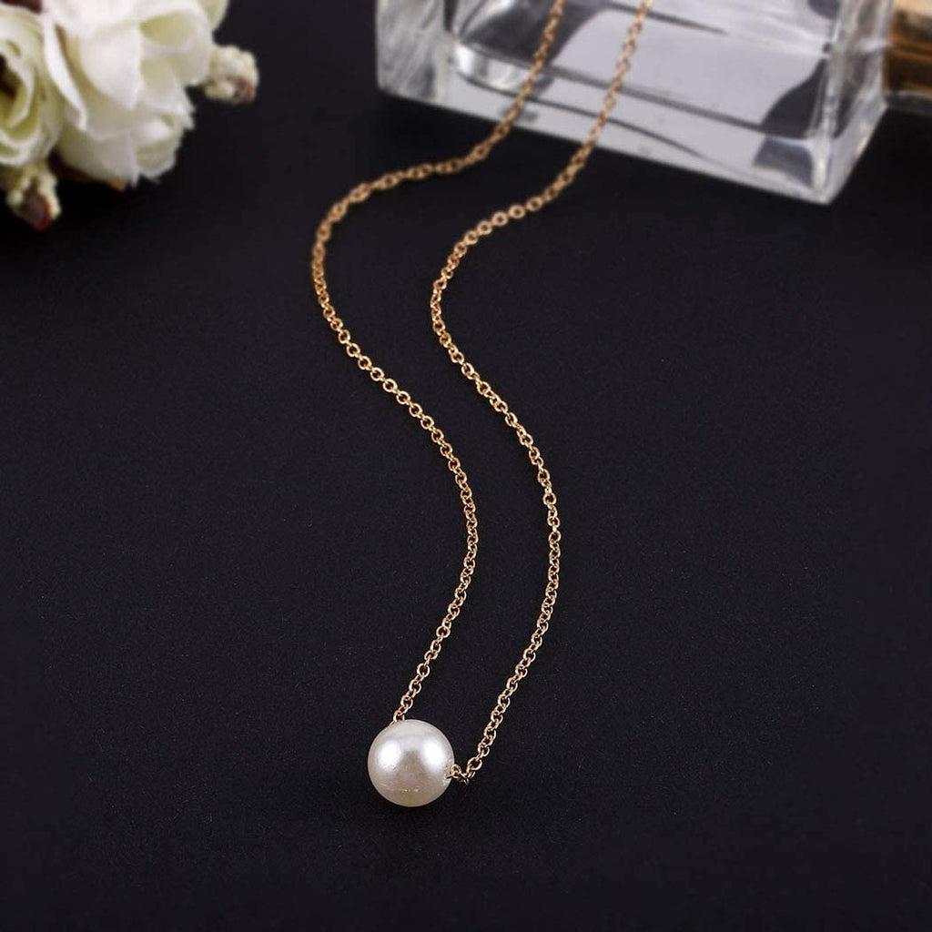  Tiny Pearl Choker Necklace Chain