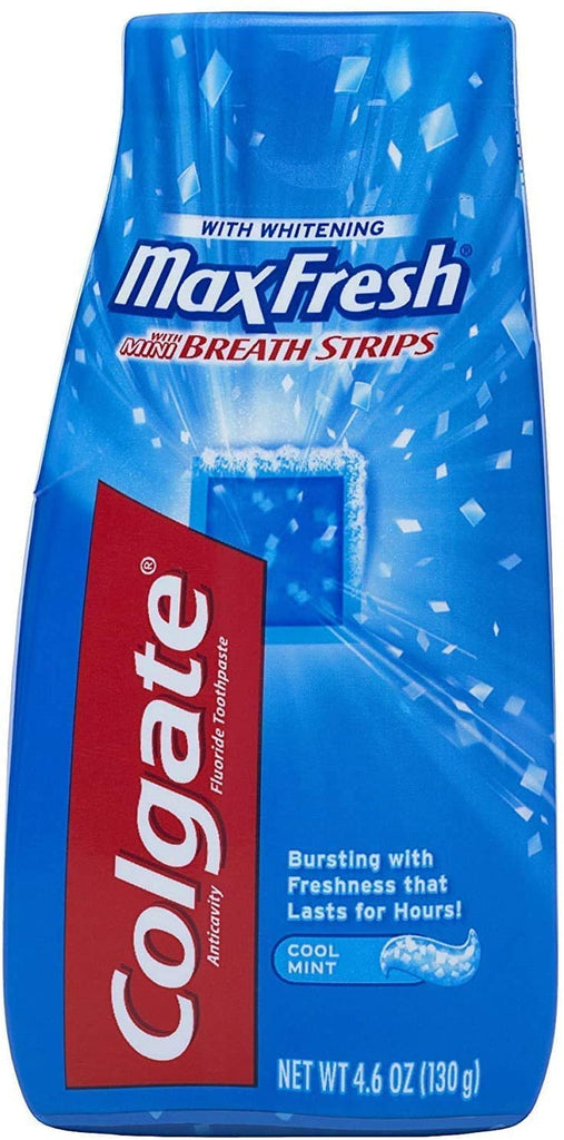Colgate Max Fresh Liquid Toothpaste with Mini Breath Strips, Cool Mint, 4.6 Oz