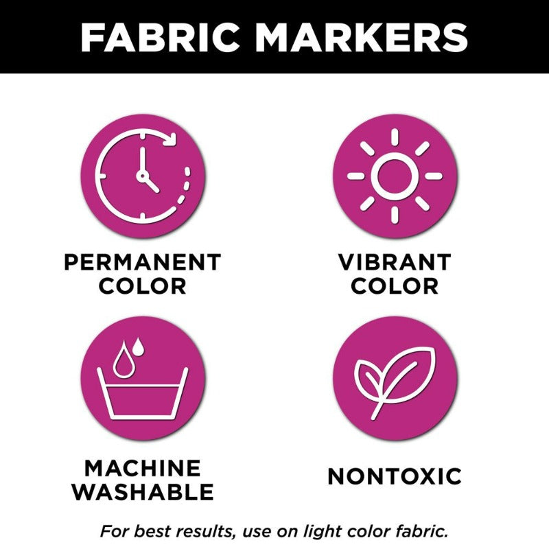 10 Pack Rainbow Tulip Fabric Markers Brush Tip 