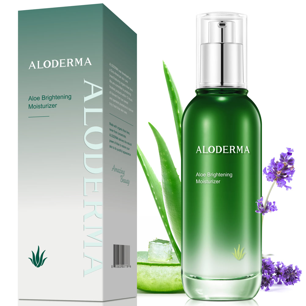 Aloderma Firming Facial Moisturizer with 76% Organic Aloe Vera - Nourishing Face Lotion for Women & Men with Jojoba Oil - Natural Skin Firming Lotion - Reduce the Appearance of Fine Lines and Wrinkles