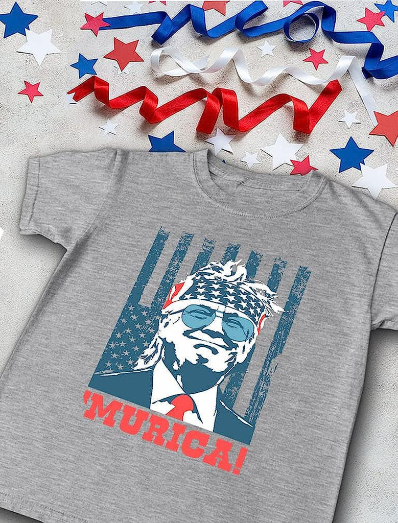  'Murica  USA American Flag Mens 4th of July T-Shirts