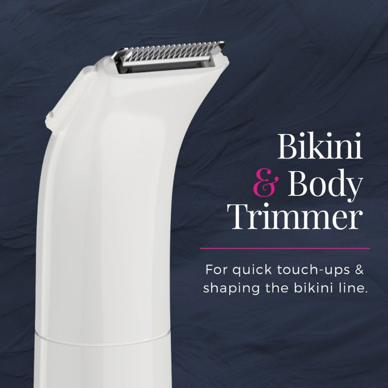 Smooth & Silky Body & Bikini Kit, Personal Trimmer, White/Pink