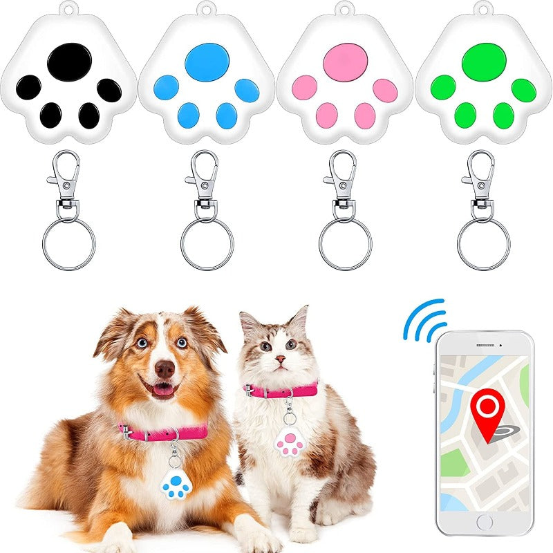 4 Piece Set of Smart Trackable Key Finders - Pet Locators - Keychains GPS Tracking Devices 