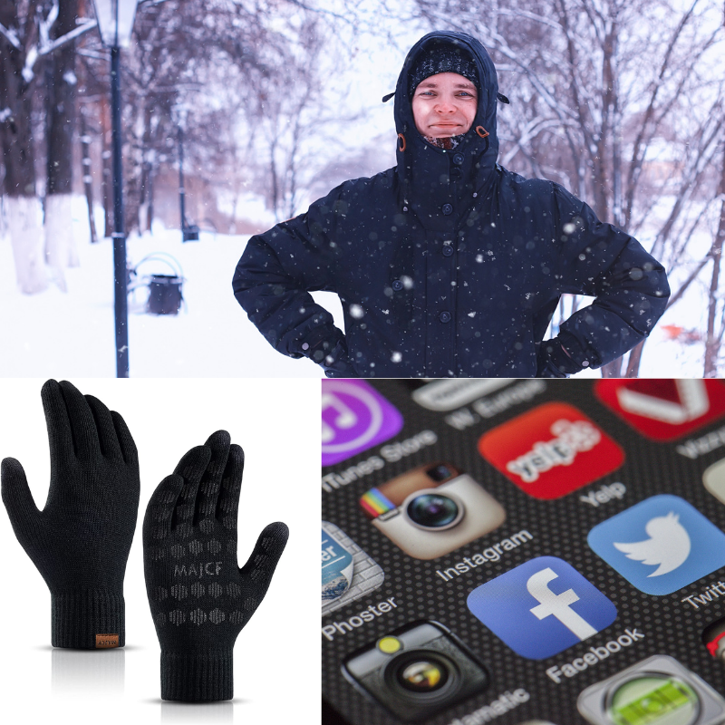 Thermal Knit Touch Screen Winter Gloves