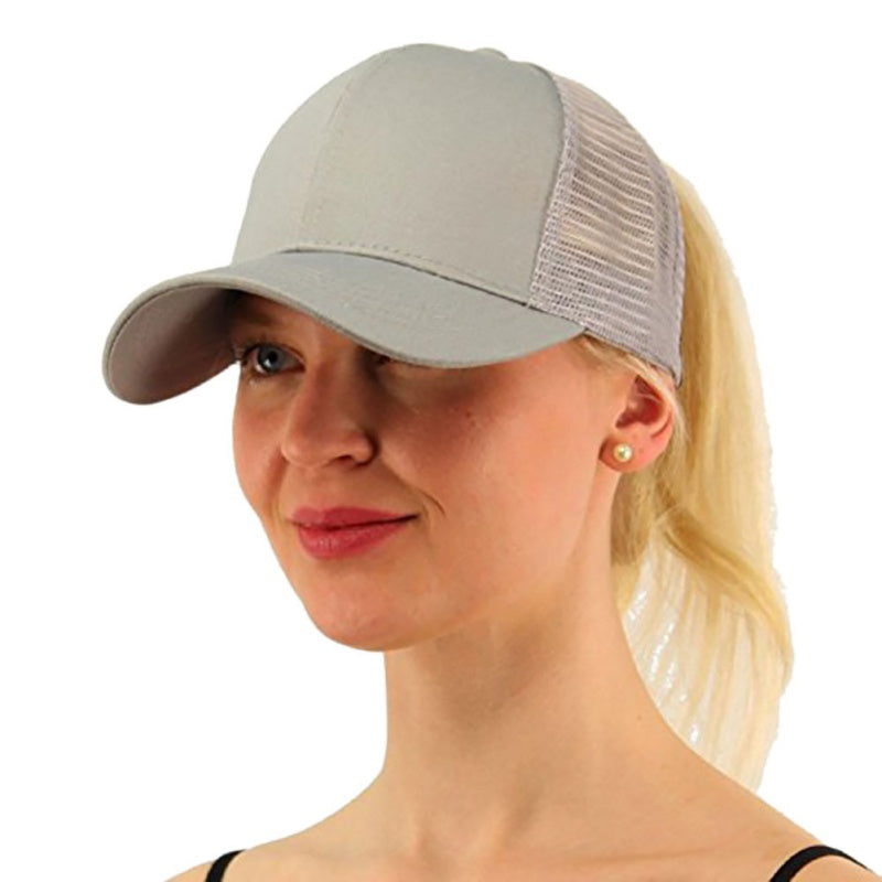 Women's Cotton Adjustable Ponytail Hat