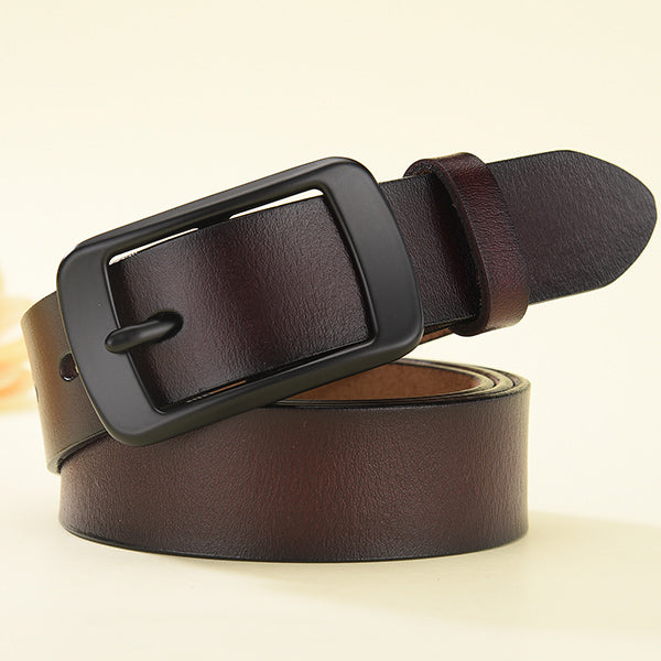 Women's Genuine Leather Pin Buckle Belt