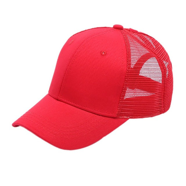 Pony Tail Hat - Red