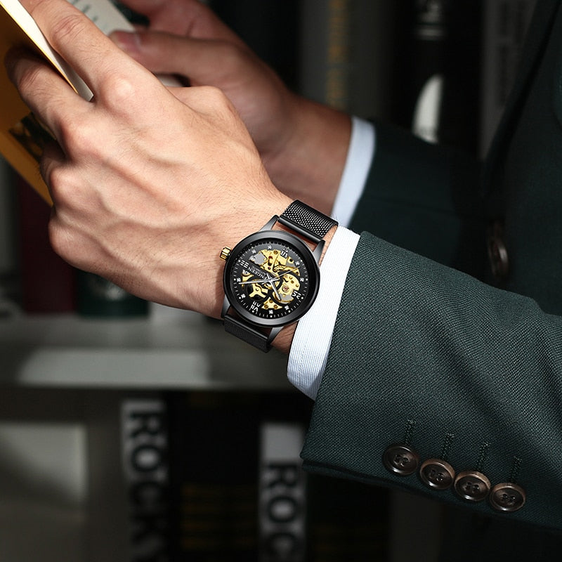 Men's Skeleton Mechanical Luxury Watch