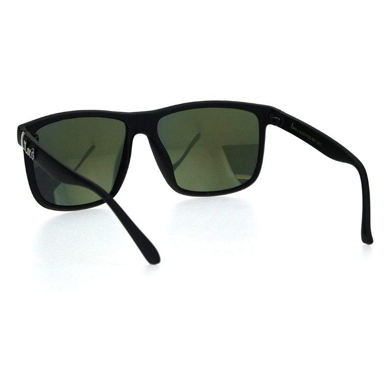 Men's Mirrored Oversized Horned Sunglasses