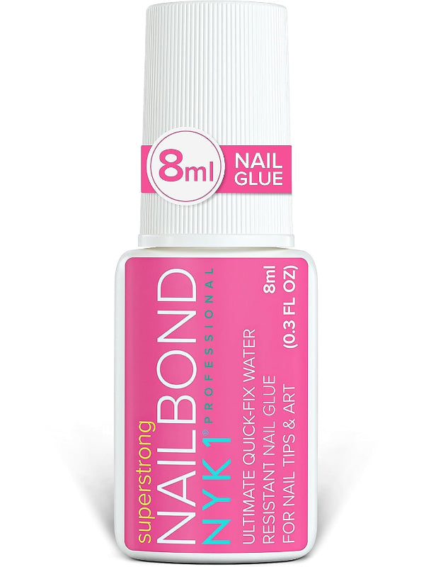 Miri - Nail Glue for Press-On Nails, Tips & Acrylics, Long-Lasting Brush-On Glue (8ml)