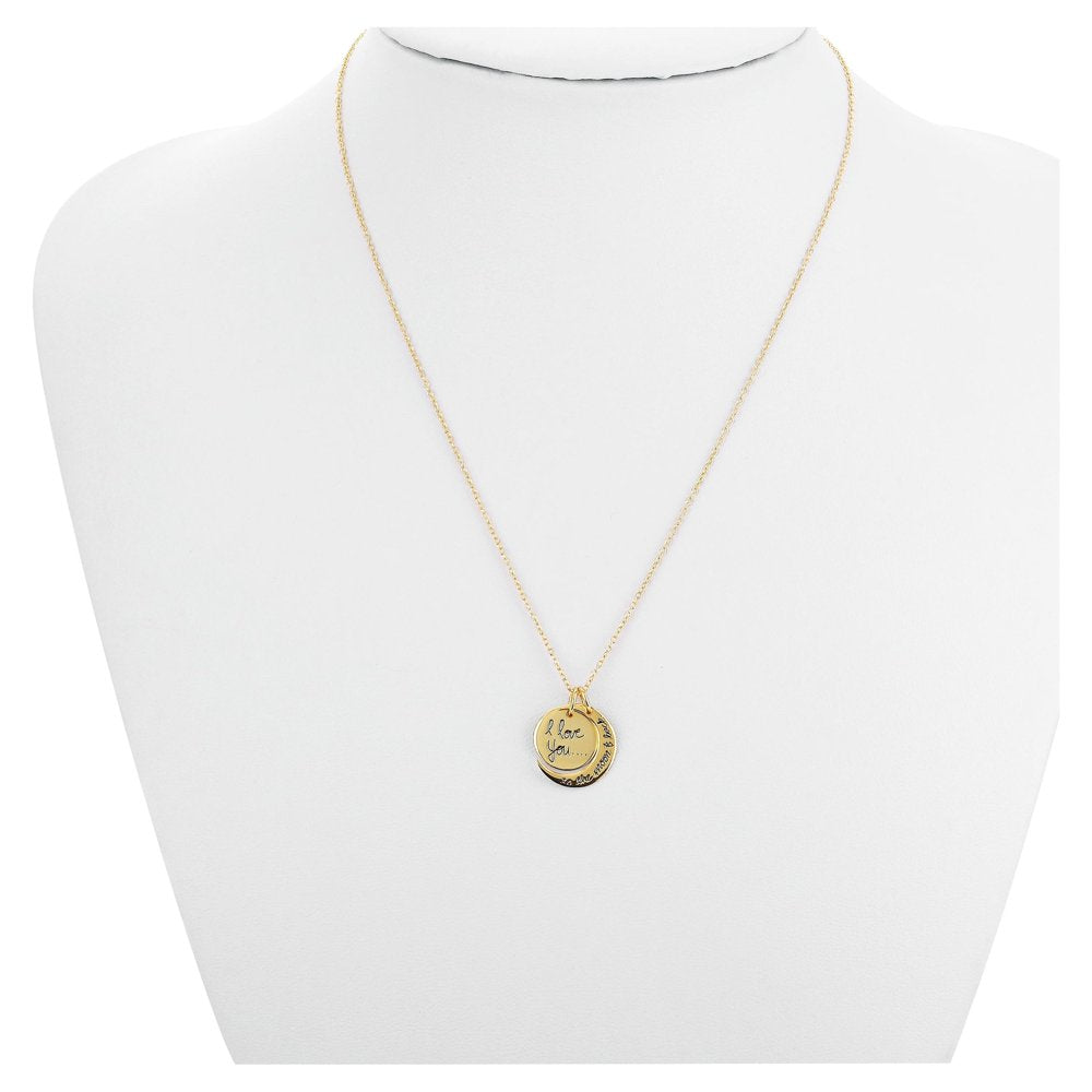 Women's Gold Plated "I Love You to the Moon & Back" Necklace