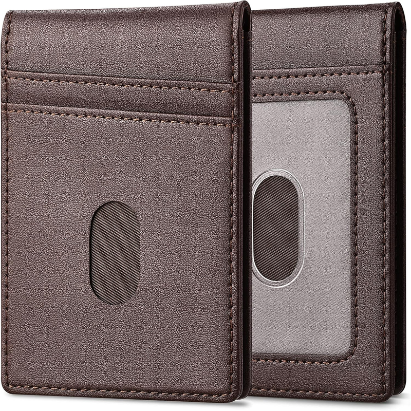 Men's Premium Microfiber Leather Bifold Wallet with ID Window & RFID Blocking with Gift Box