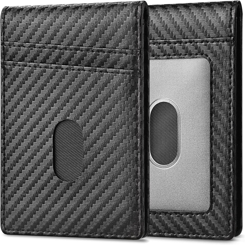 Men's Premium Microfiber Leather Bifold Wallet with ID Window & RFID Blocking with Gift Box