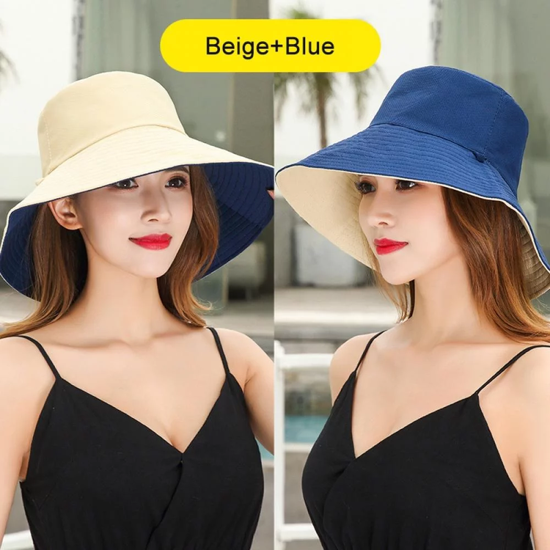 Women's Wide Brim Sun Hat - Foldable UV Protection Bucket Hat