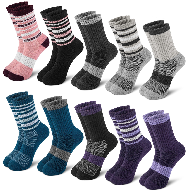 10 Pairs Warm Wool Socks - Thick Knit Thermal Boot Crew 