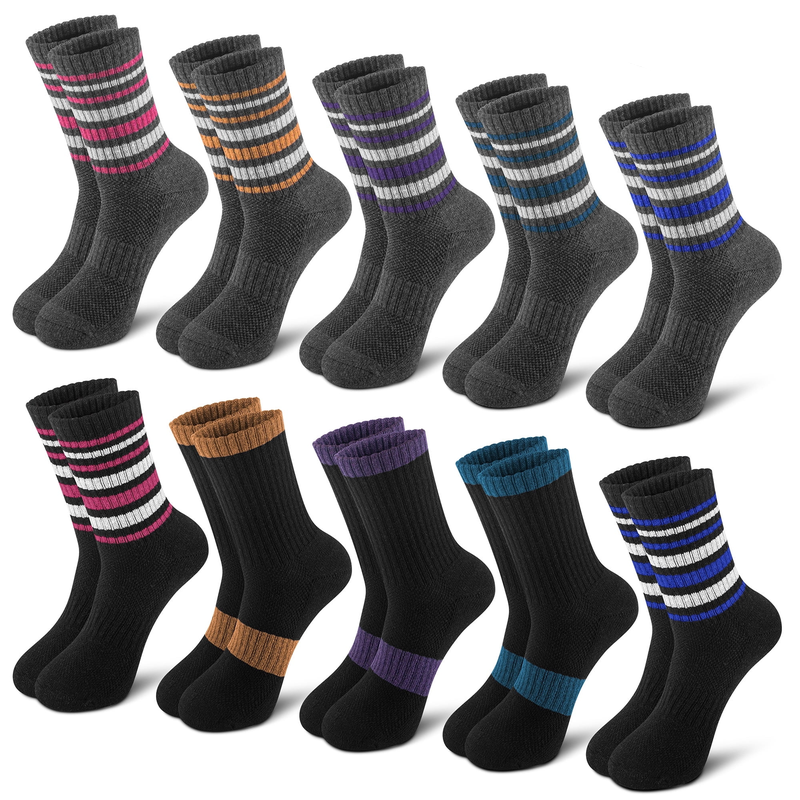 10 Pairs Warm Wool Socks - Thick Knit Thermal Boot Crew 