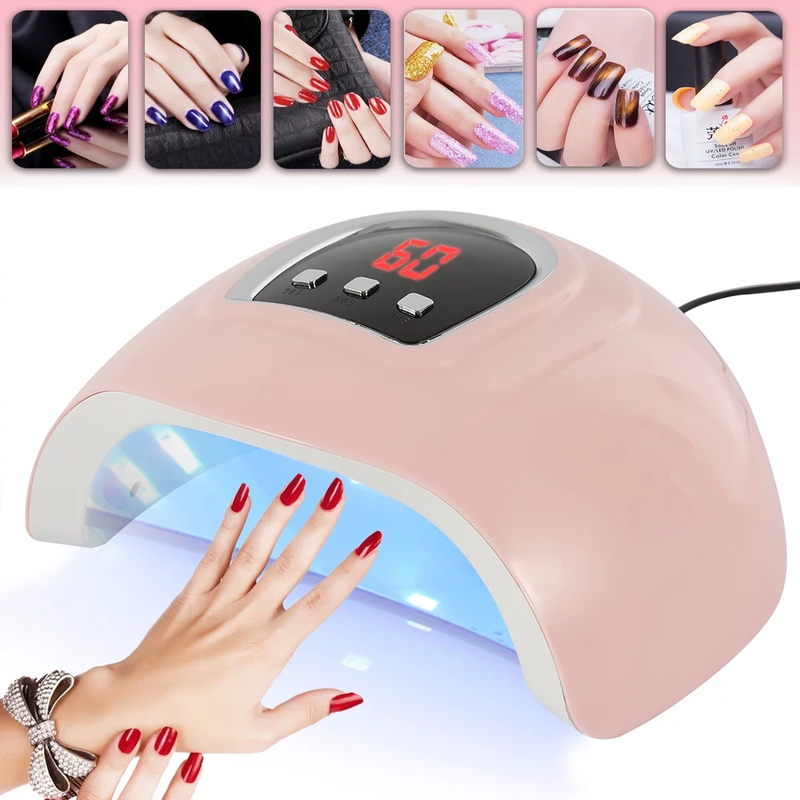 54W Professional UV Gel Nail Lamp - 18 LED Light Nail Dryer Polish Curing