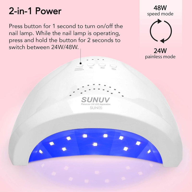 UV LED Nail Lamp - 8W UV Dryer with 3 Timers