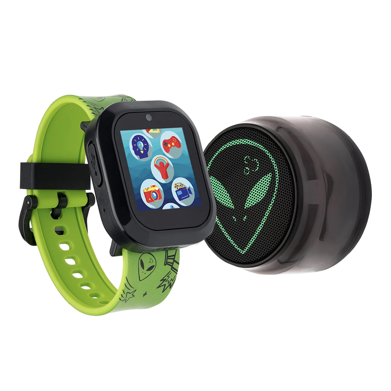 iTech Jr Kids Musical Notes Smartwatch - Silicone Strap and LED Bluetooth Speaker