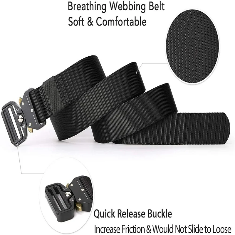 Men's Quick Release Buckle Nylon Belt 