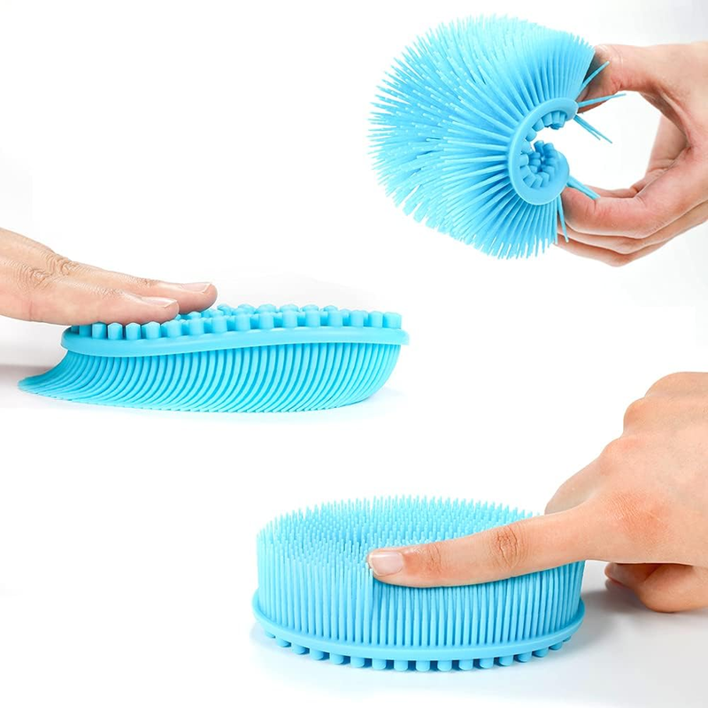 Set of 3 Silicone Body Scrubber Loofahs for Exfoliating