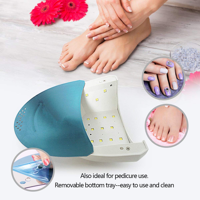 UV LED Nail Lamp - 8W UV Dryer with 3 Timers