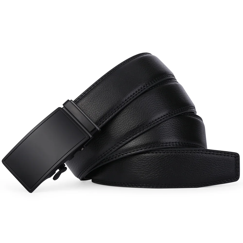 Men's Leather Belt - Automatic Ratchet - Trim to Fit